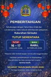 Pengumuman Libur Pemerintah Kalurahan Girisuko